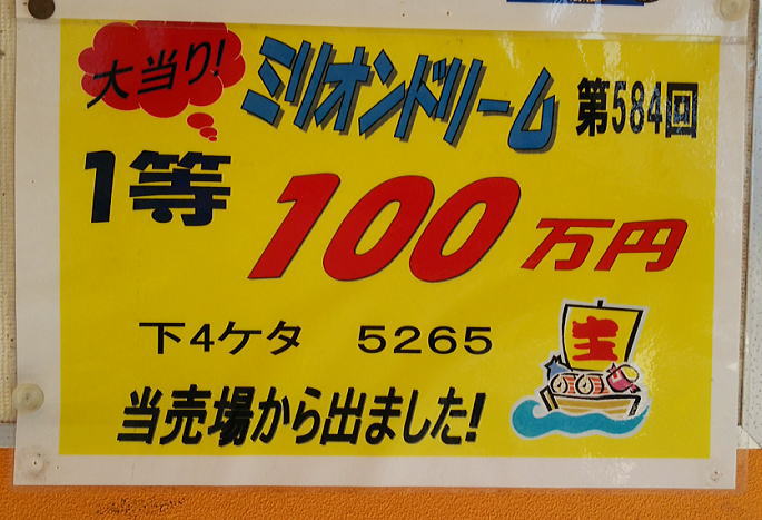 ミリオンドリーム宝くじ2010(第584回全国自治宝くじ)当選番号